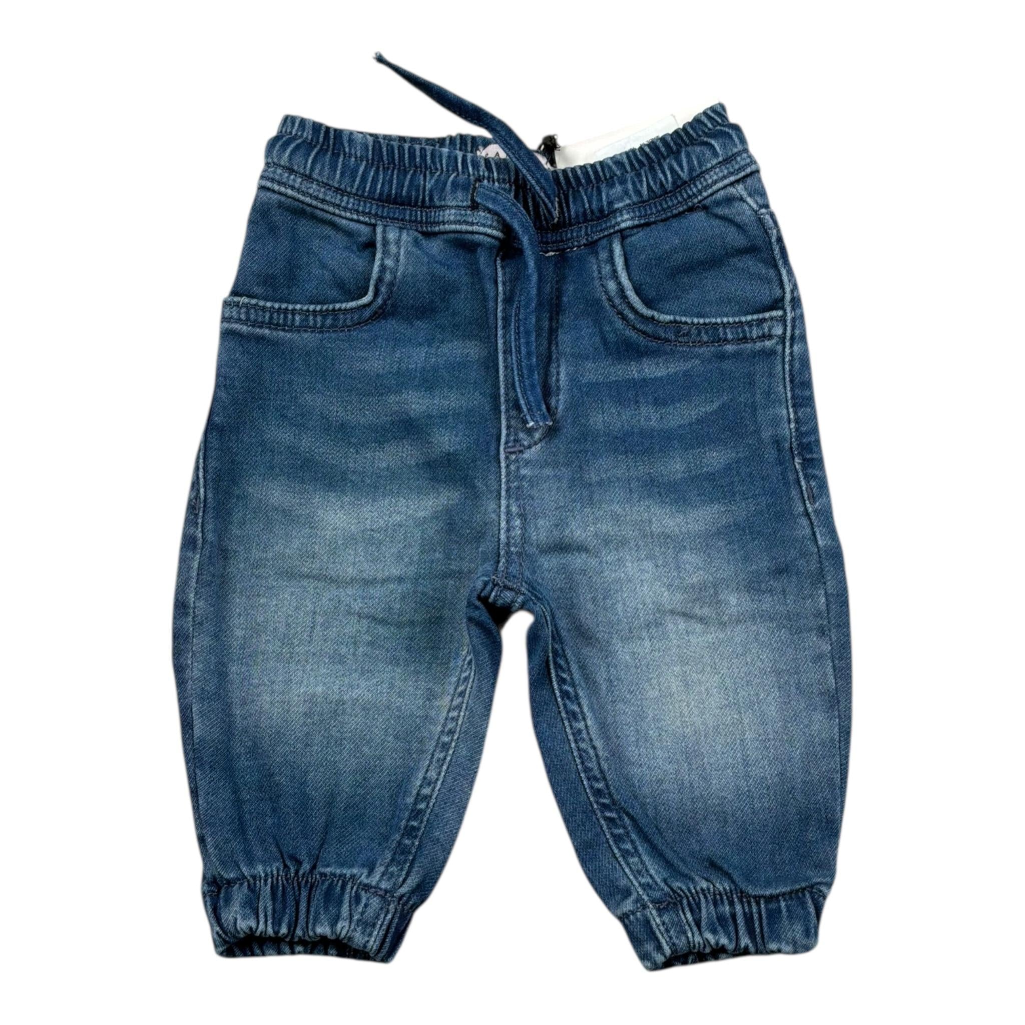 Cesare Paciotti Pantalone Effetto Denim Tinta Unita con Elastico In Vita per Neonato PTP5101BXN BLU CESARE PACIOTTI 