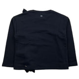 Dondup Felpa Chiusa Girocollo Con Rouches Nero Per Bambina