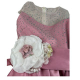 Magnifica Lulu Abito Cerimonia Giromanica Tinta Unita per Bambina AGATHAR ROSA MAGNIFICA LULU 