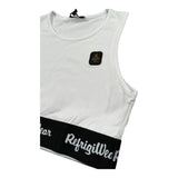 Refrigiwear Top Tinta Unita con Elastico Logato per Bambina 341YRFJS25X BIANCO REFRIGIWEAR 