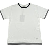 Paolo Pecora T-Shirt Girocollo Tinta Unita con Profili In Contrasto per Bambino PP4349 BIANCO PAOLO PECORA 