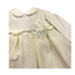 LALALU' abito manica lunga tinta unita con paillettes Panna per Neonata VTL008N PANNA LALALU' 