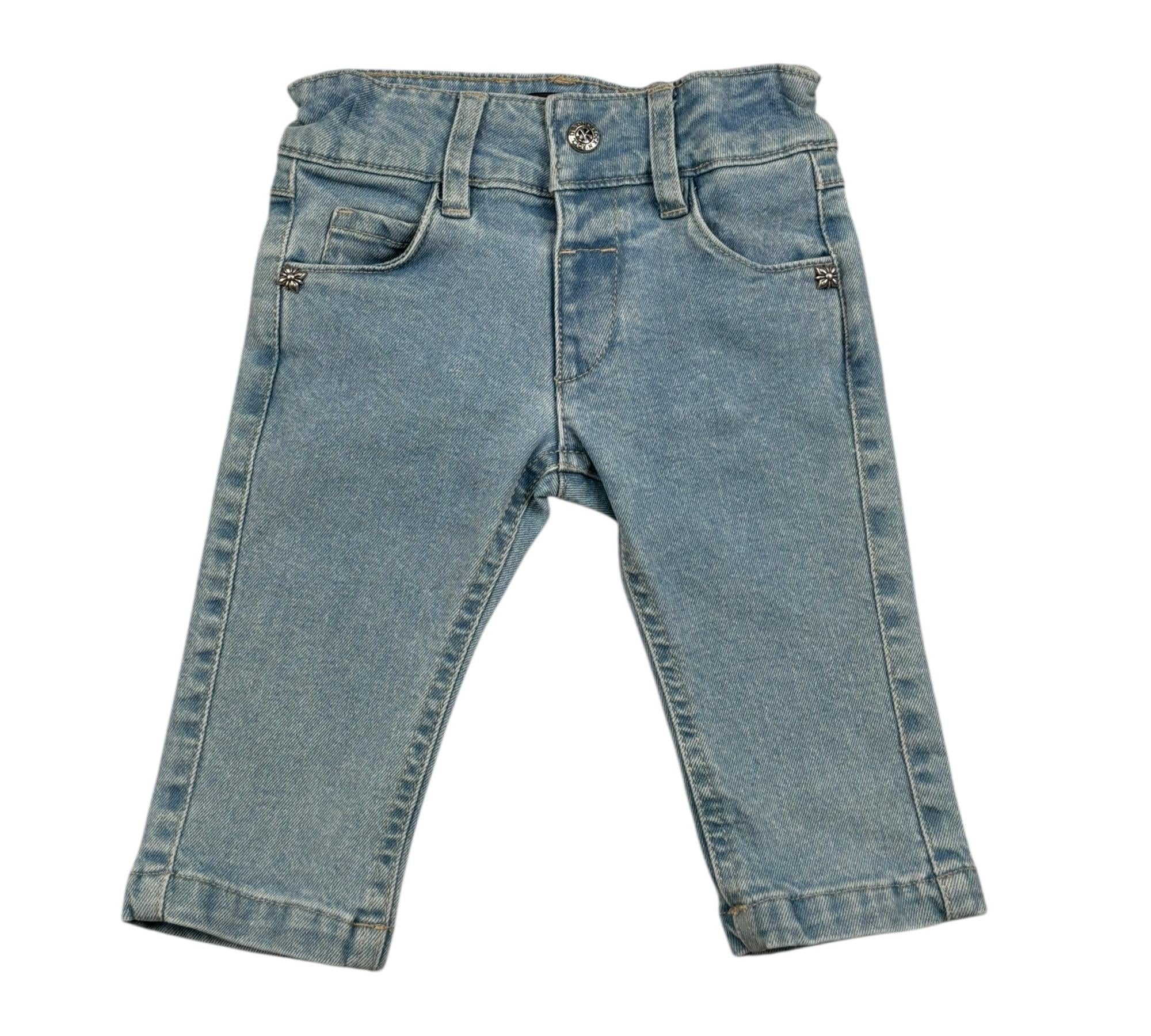 John Richmond Jeans Tinta Unita con Girovita Regolabile per Neonata RIP26106JE AZZURRO JOHN RICHMOND 