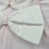 La Stupenderia Pagliaccetto Tinta Unita con Fiocco per Neonata TBTT62 ROSA LA STUPENDERIA 