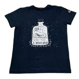 Monnalisa T-Shirt Girocollo Tinta Unita con Stampa per Bambino 253603 BLU MONNALISA 