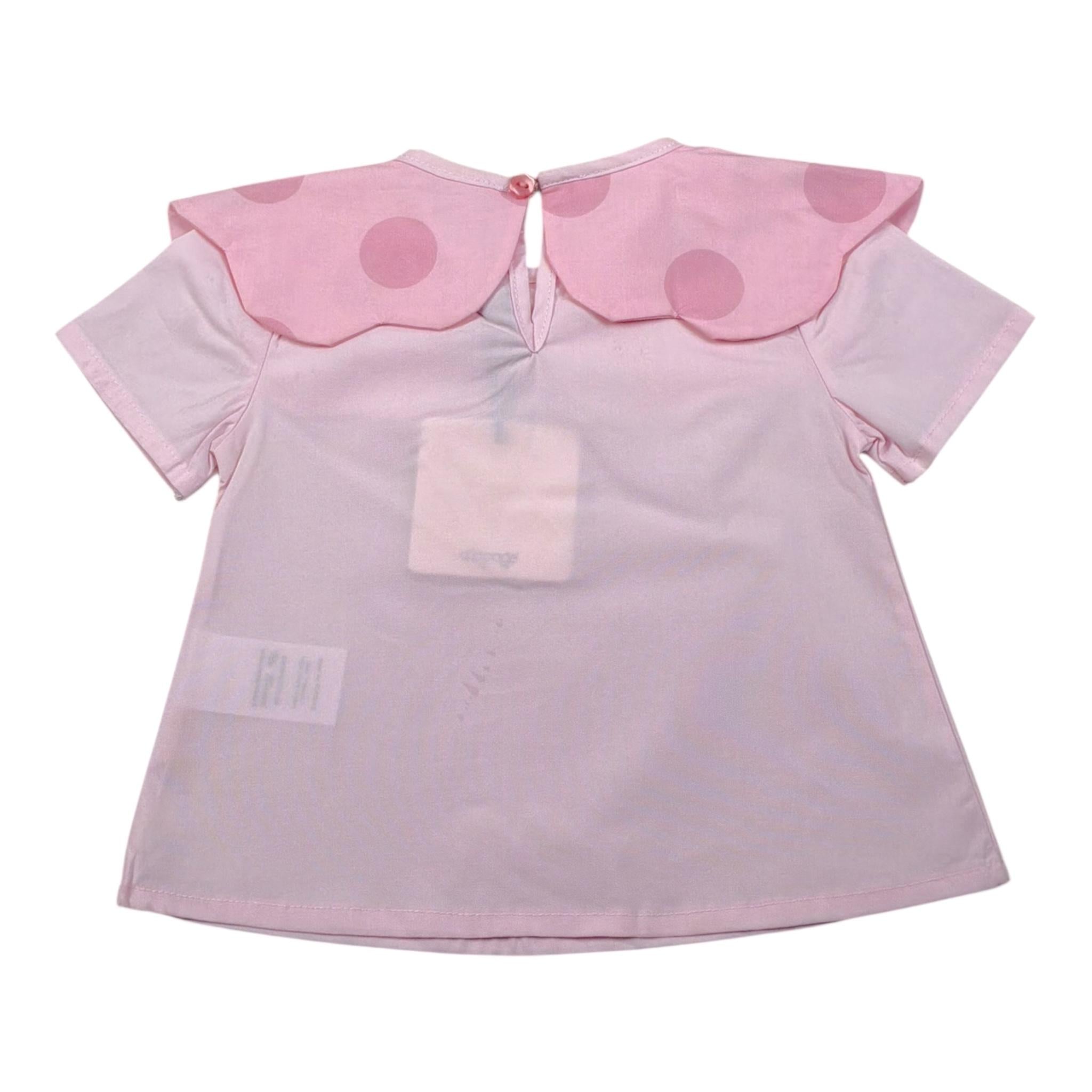 A' La Page camiciaTinta Unita con Colletto per Neonata AL05 ROSA A' LA PAGE 