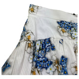 Monnalisa Gonna Tinta Unita Fantasia Floreale per Bambina 111708 BIANCO MONNALISA 