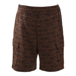 Moschino Bermuda Tinta Unita Logato per Bambino HUQ029 MARRONE MOSCHINO 