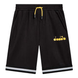 Diadora Bermuda Tinta Unita Con Stampa Logo Nero Per Bambino
