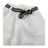 Please Pantalone Tinta Unita Modello Palazzo per Neonata PE66130G7N BIANCO PLEASE 