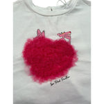M+E' T-Shirt Girocollo Tinta Unita con Stampa per Neonata UE1383 BIANCO M+E' 