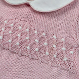 Scaldacuore Pagliaccetto Tinta Unita con Ricami per Neonata PS02CPE24 ROSA SCALDACUORE 