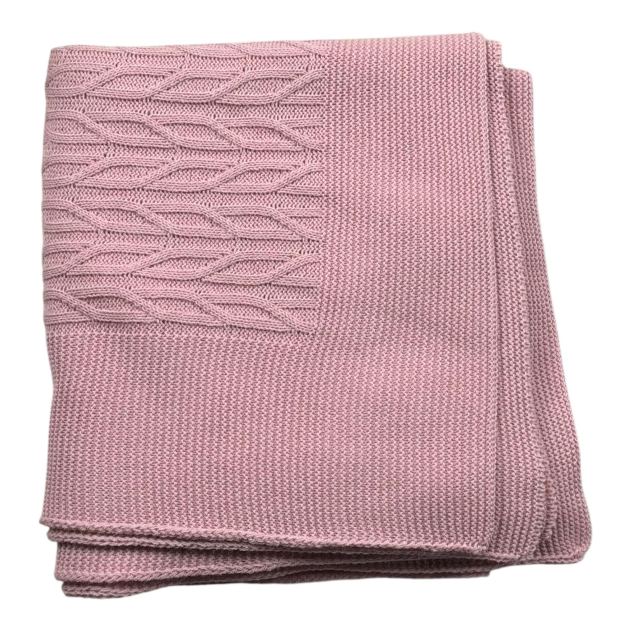 Juliana Coperta Tinta Unita con Ricami per Neonata J6028 ROSA JULIANA 