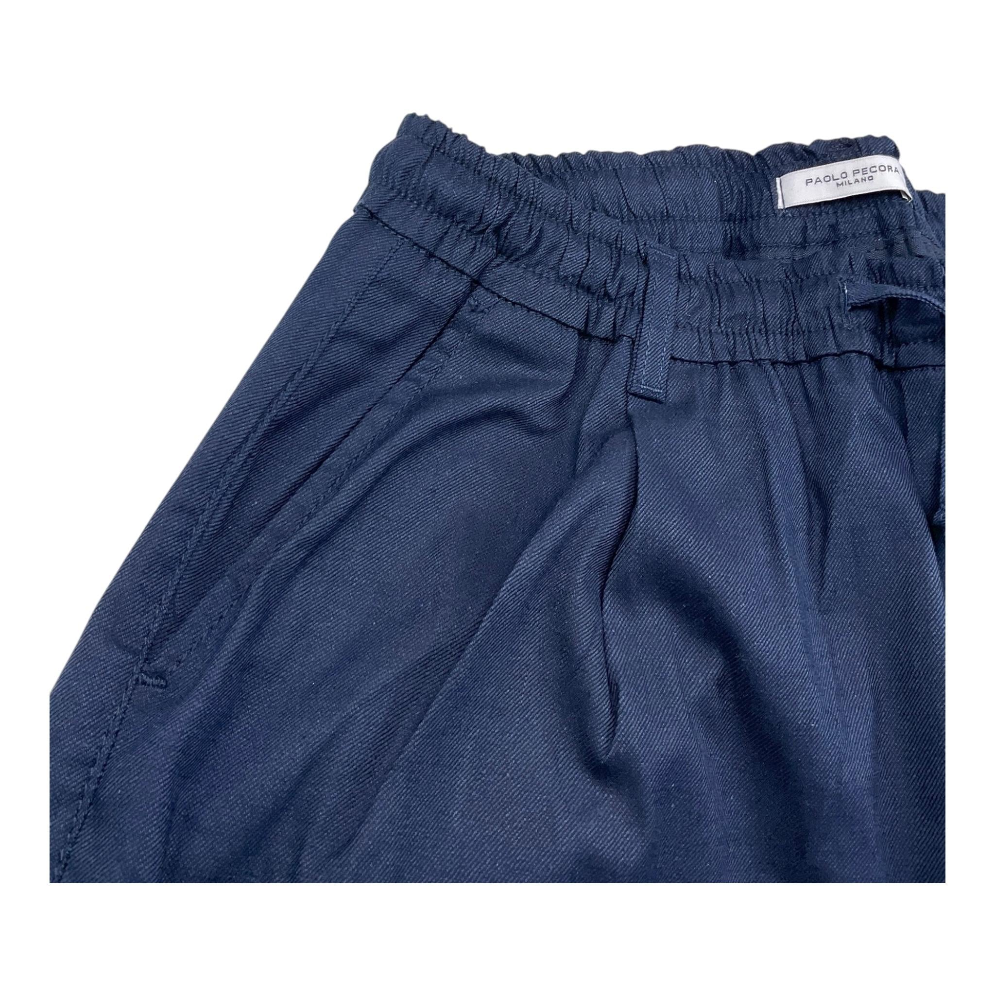 Paolo Pecora Bermuda Tinta Unita con Elastico In Vita per Bambino PP4011 BLU PAOLO PECORA 