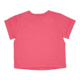 Twinset T-Shirt Girocollo Tinta Unita Con Stampa Rosa Per Bambina