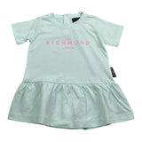 John Richmond Abito Tinta Unita con Stampa per Neonata RIP25005VE VERDE ACQUA JOHN RICHMOND 
