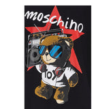 Moschino Abito Tinta Unita Mezza Manica con Fantasia A Quadri per Bambina HDV0FY NERO MOSCHINO 