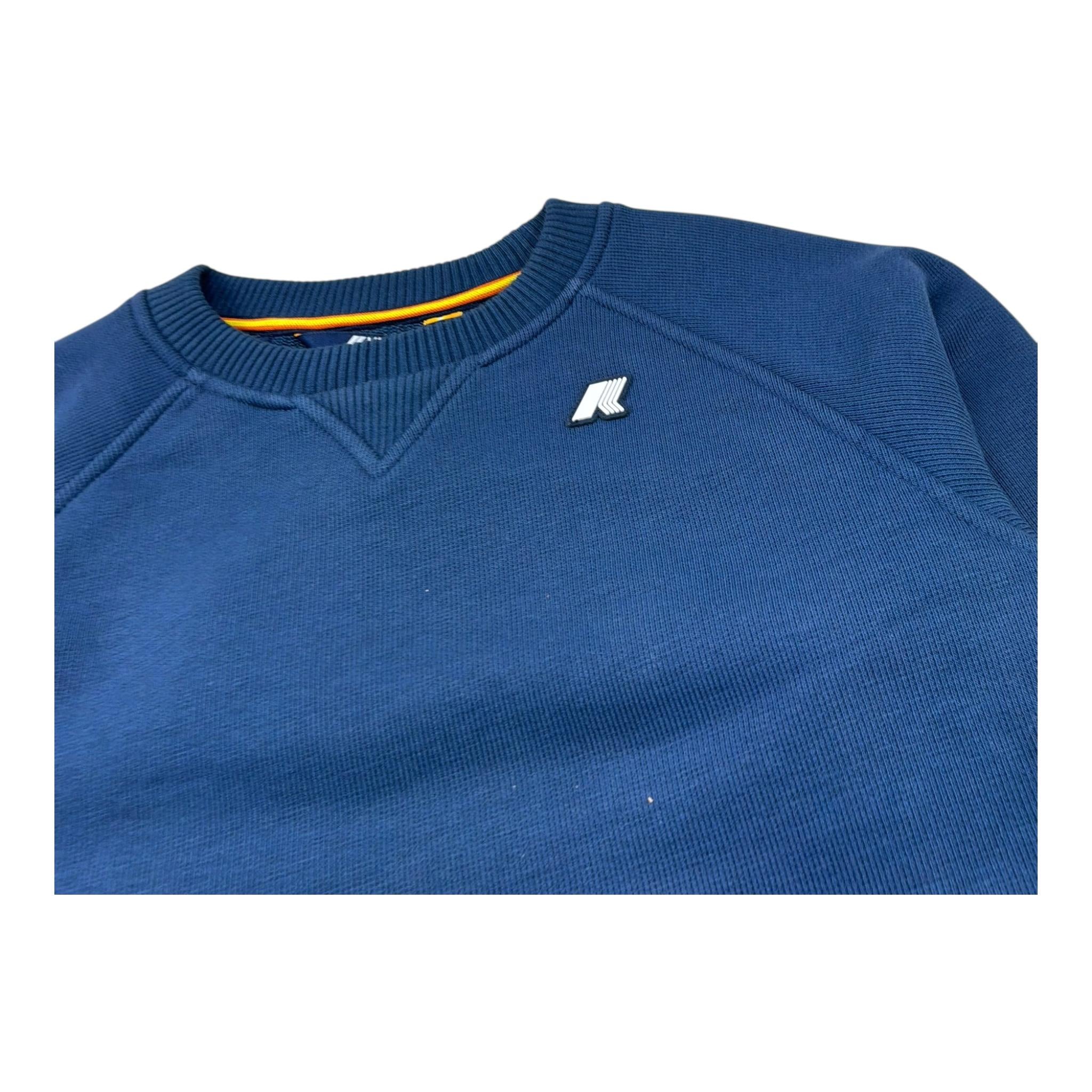 K-Way Maglia Tinta Unita Girocollo con Logo per Bambino K2148LWX BLU K-WAY 