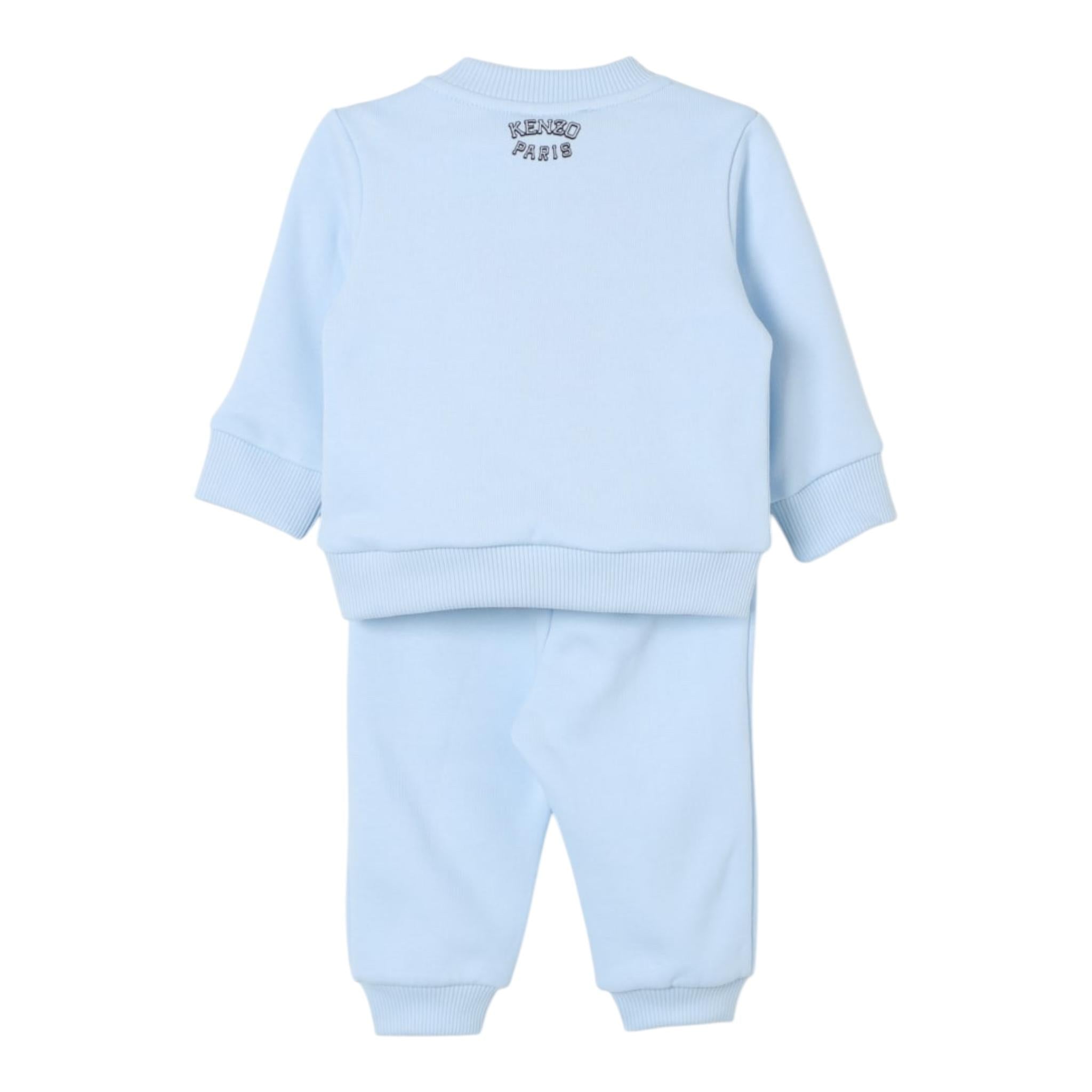 KENZO completo 2pz tinta unita felpa-pantalone Azzurro per Bambino K60515J AZZURRO KENZO 