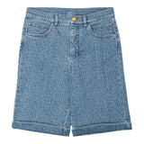 Balmain Bermuda In Denim Tinta Unita per Bambino BW6Q39 AZZURRO BALMAIN 
