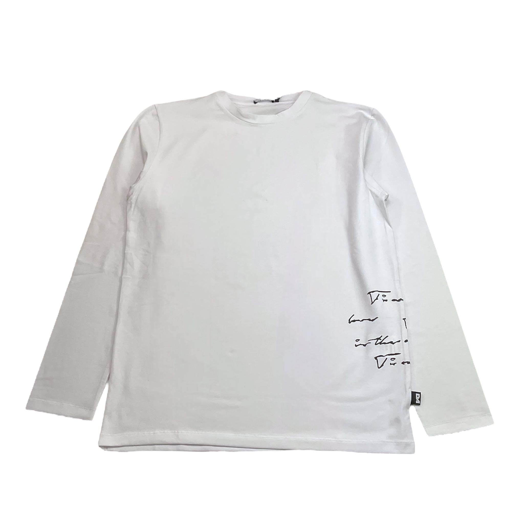 DANIELE ALESSANDRINI shirt girocollo tinta unita con stampa Bianco per Bambino 1231M00065 BIANCO DANIELE ALESSANDRINI 