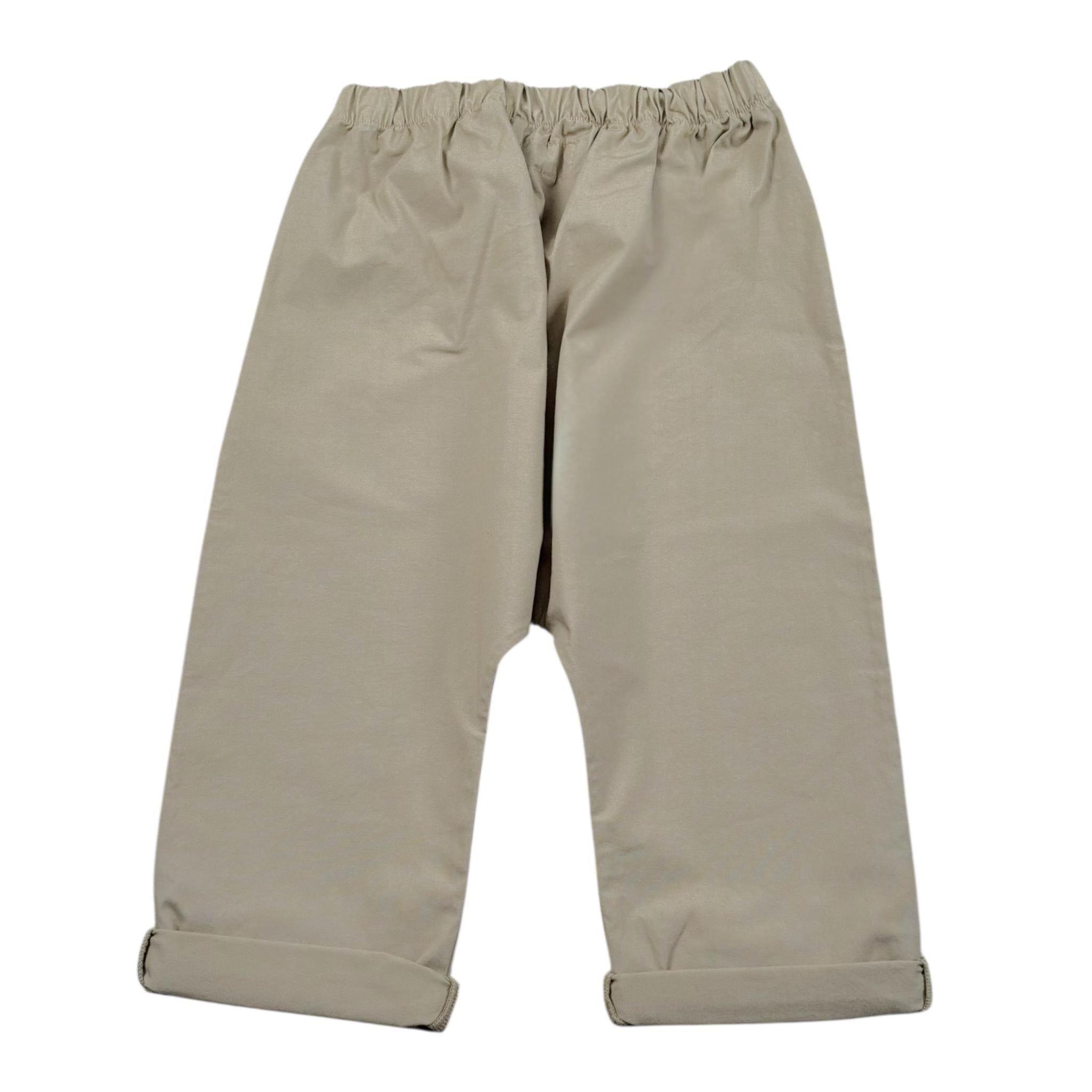 Teddy E Minou Pantalone Tinta Unita con Elastico In Vita per Neonato E25PT007C6035 BEIGE TEDDY E MINOU 