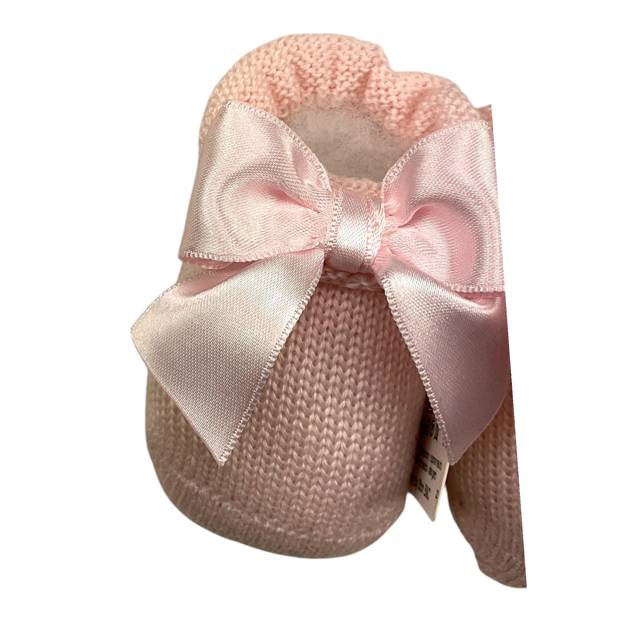 STORY LORIS babbucce tinta unita con fiocco Rosa per Neonata 30509 ROSA STORY LORIS 