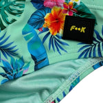 F**K Costume Modello Slip Tinta Unita con Fantasia per Bambino FJ25J03SA20X12 VERDE ACQUA F**K 