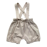 Le Bebe Pagliaccetto Tinta Unita con Bretelle per Neonata LBG6310 BEIGE LE BEBE 