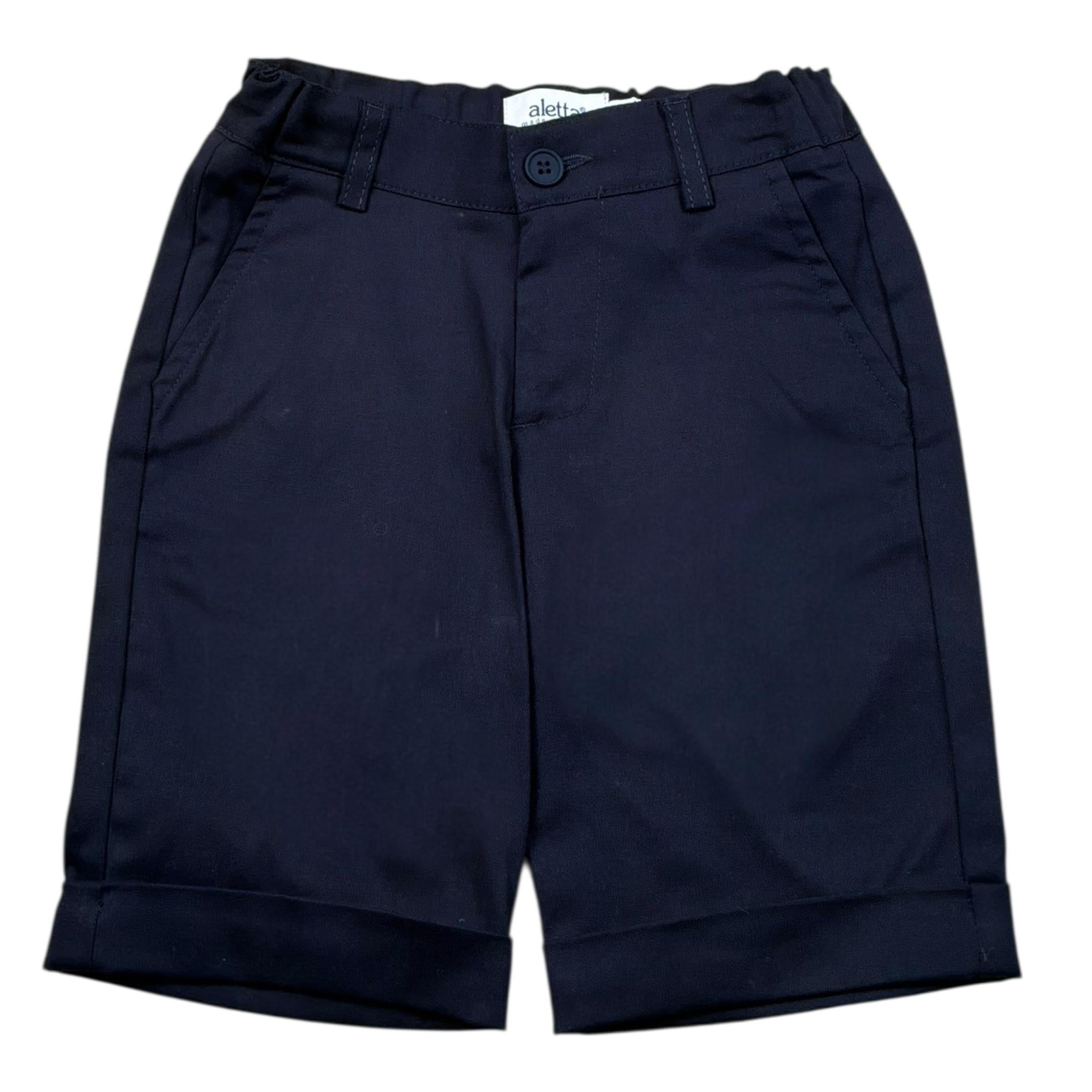 Aletta Bermuda Tinta Unita con Girovita Regolabile per Bambino M22044 BLU ALETTA 