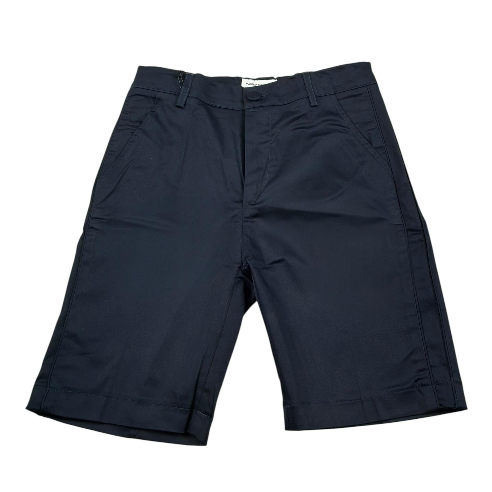 Paolo Pecora Bermuda Tinta Unita con Tasche America per Bambino PP3247 BLU PAOLO PECORA 