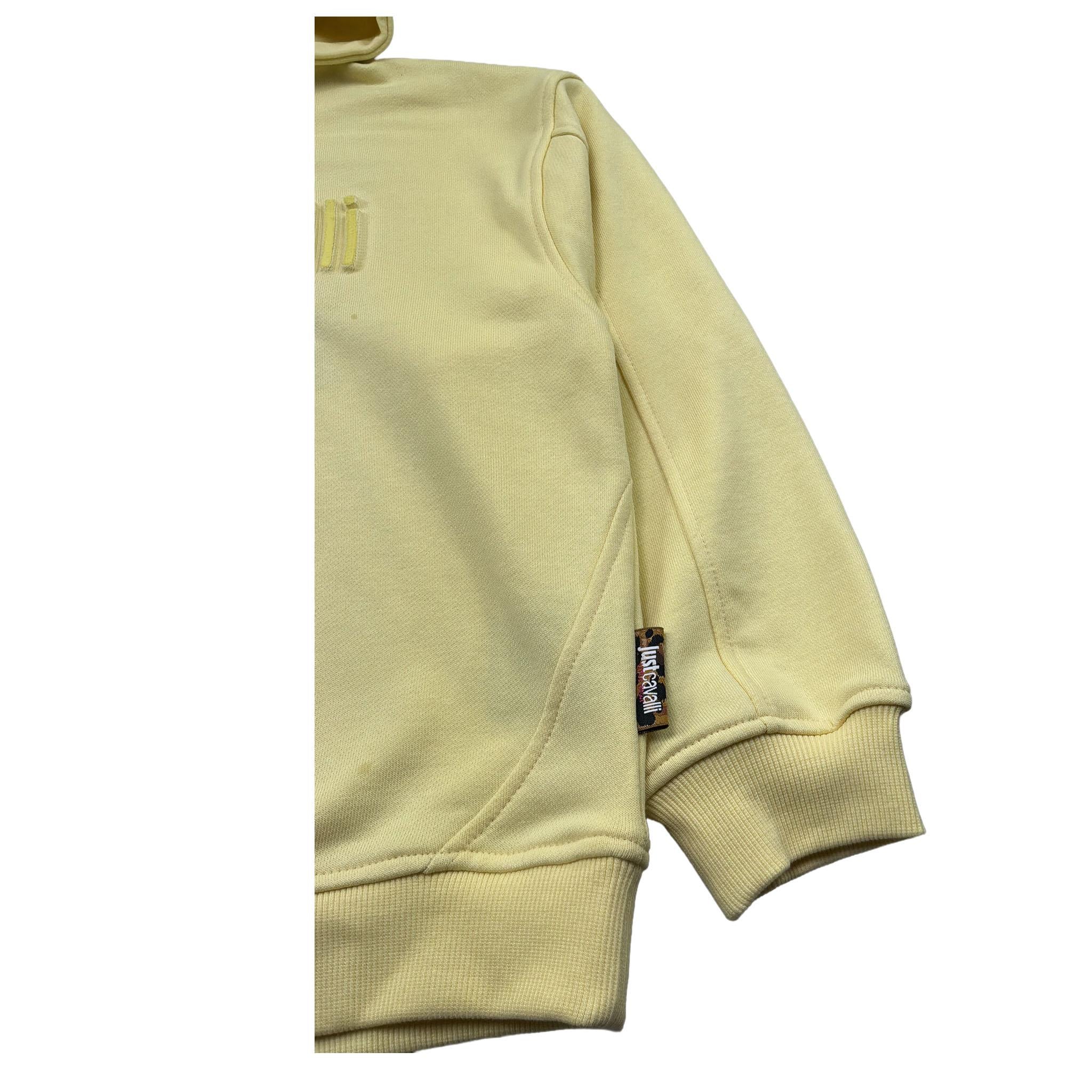 Just Cavalli Felpa Chiusa Girocollo Tinta Unita con Logo per Bambino JGP26013FE GIALLO JUST CAVALLI 