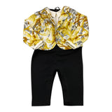 VERSACE tutina bicolore con fantasia Nero per Neonato 1000450 NERO VERSACE 