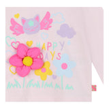 BillIEBLUSH shirt girocollo tinta unita con stampa  Rosa per Neonata U20404 ROSA BillIEBLUSH 