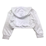 Iceberg Felpa Tinta Unita con Cappuccio E Brillantini per Bambina MFICE4150J BIANCO ICEBERG 