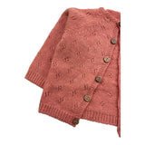 WEDOBLE cardigan tinta unita con trafori Rosa per Neonata I2406308 ROSA WEDOBLE 