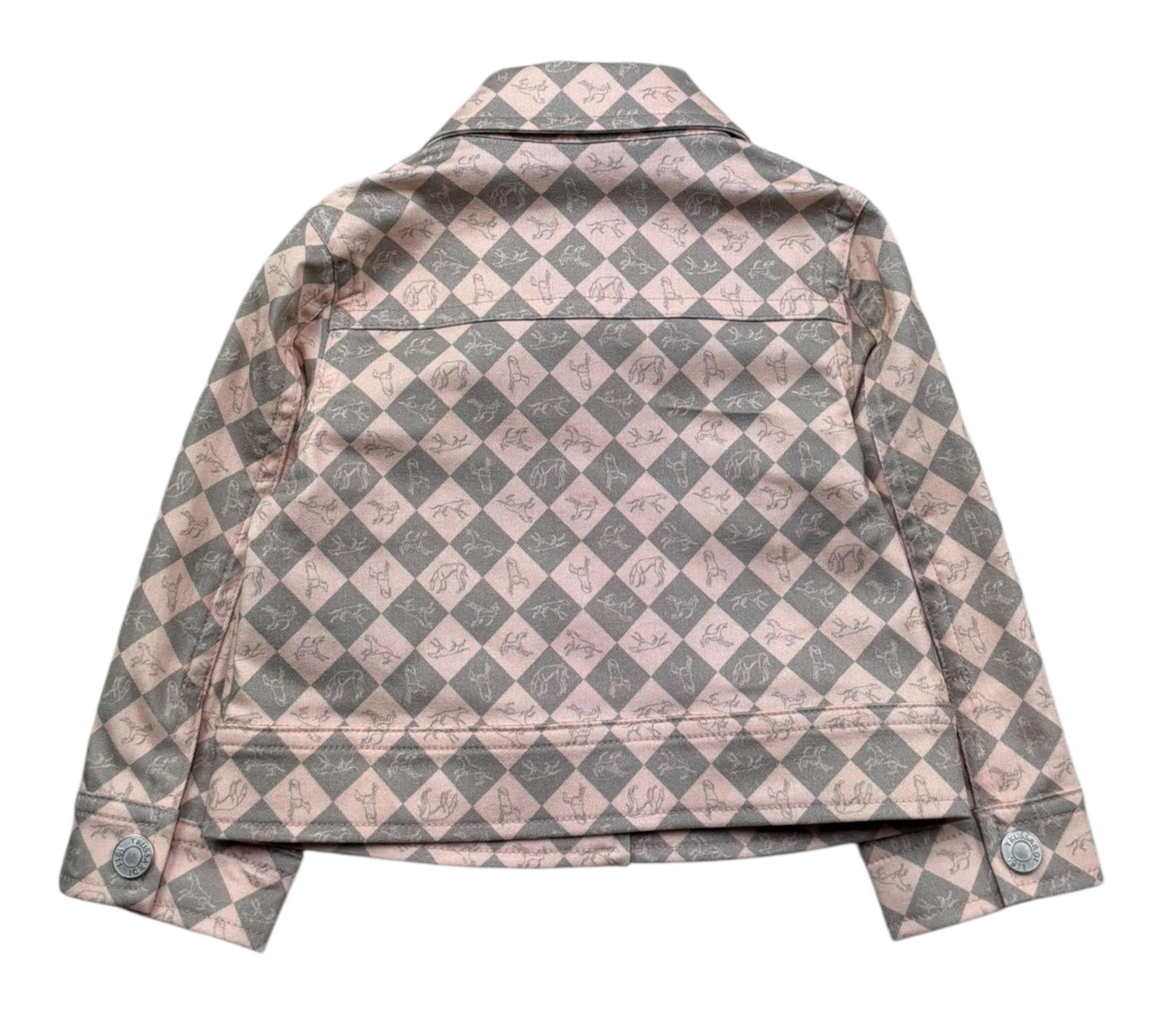 Trussardi Giubbino Fantasia Rombi Bicolore per Bambina TGP26052GC ROSA TRUSSARDI 