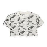 Iceberg T-Shirt Girocollo Tinta Unita Logata per Bambina TSICE5172J BIANCO ICEBERG 