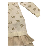 LIU JO abit manica lunga tinta unita con stampe in contrasto Panna per Neonata GF4041 PANNA LIU JO 