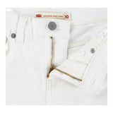Levi'S Short Tinta Unita con Girovita Regolabile per Bambina 4EH272 BIANCO LEVI'S 