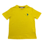 U.S. Polo Assn T-Shirt Girocollo Tinta Unita con Logo per Neonato US41554002 GIALLO U.S. POLO ASSN 