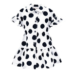 Monnalisa Abito Mezza Manica Tinta Unita con Stampa Pois per Bambina 11A910 BIANCO MONNALISA 