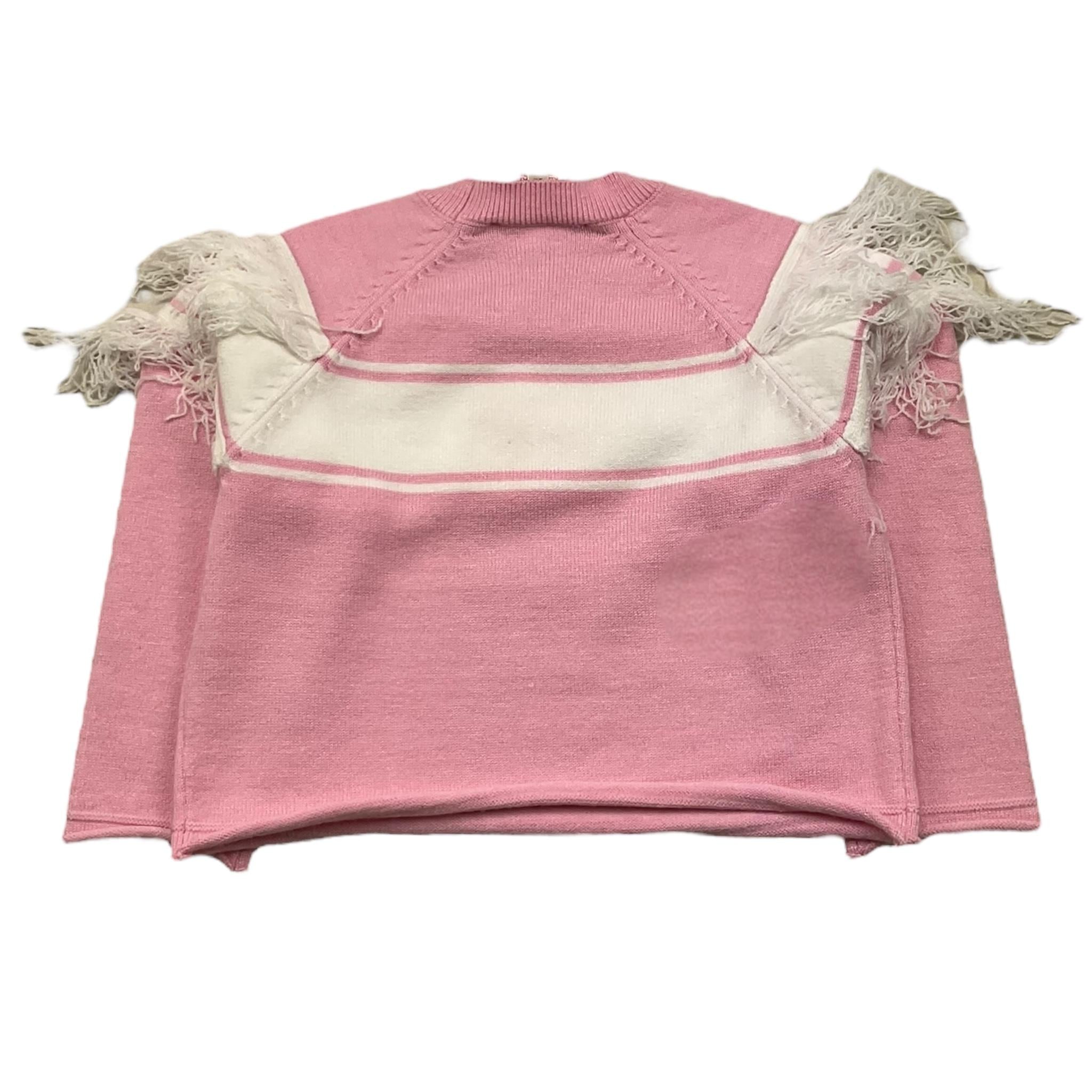 TWINSET maglia girocollo tinta unita con frange Rosa per Neonata 242GJ3163 ROSA TWINSET 