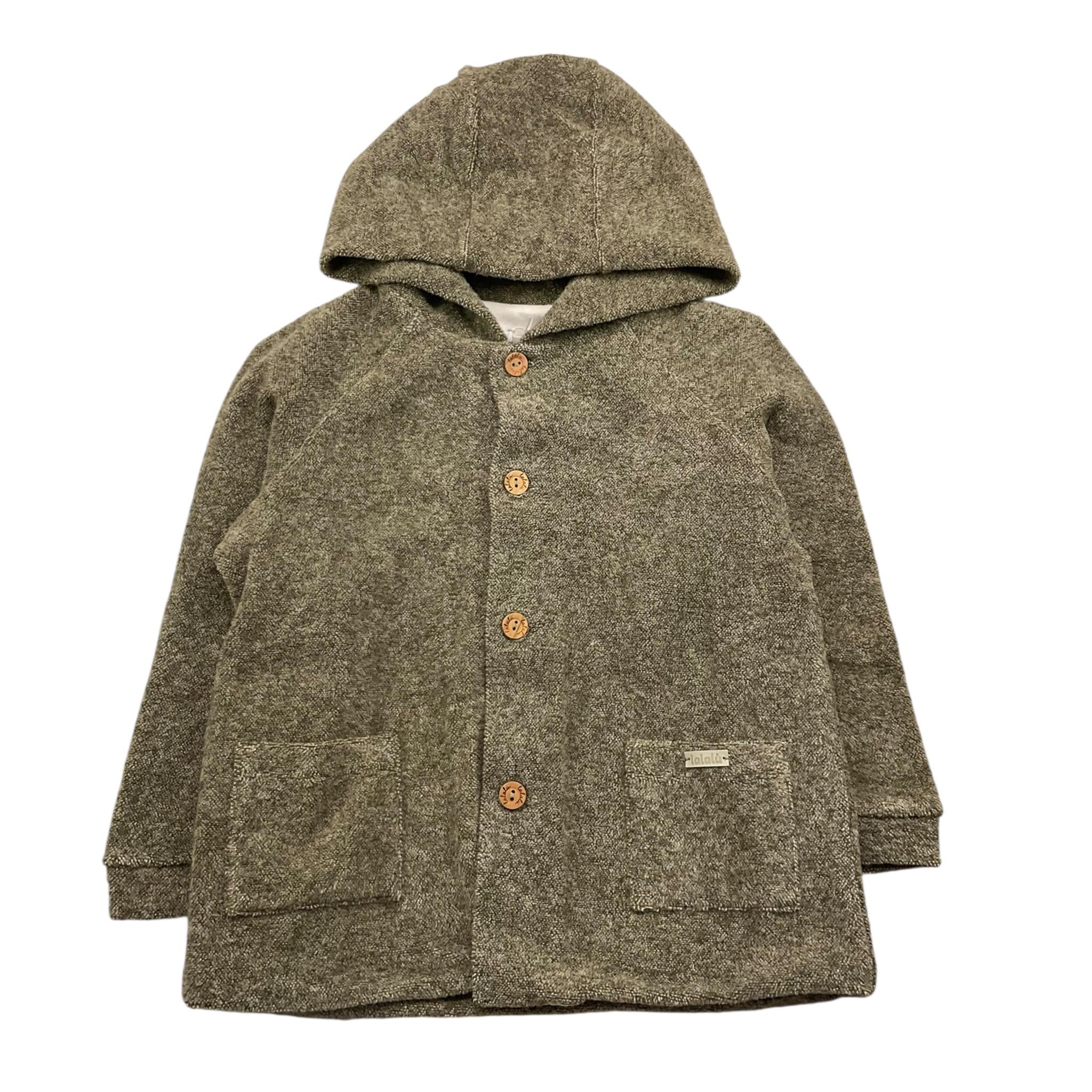 LALALU' cappotto in spugna tinta unita con cappuccio Verde per Bambino GIL11NJ VERDE LALALU' 