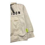 ICON felpa chiusa con cappuccio tinta unita con logo Bianco per Bambino IBS200358 BIANCO ICON 