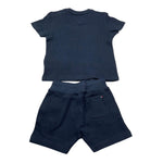 Tommy Hilfiger Complet 2 Pezzi T-Shirt-Bermuda Tinta Unita per Neonato KN0KN01597 BLU TOMMY HILFIGER 