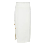 Balmain Gonna Tuta Tinta Unita con Bottoni per Bambina BV7A70 PANNA BALMAIN 