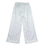 Manila Grace Pantalone Tinta Unita con Fantasia A Righe per Bambina MG2072 PANNA MANILA GRACE 