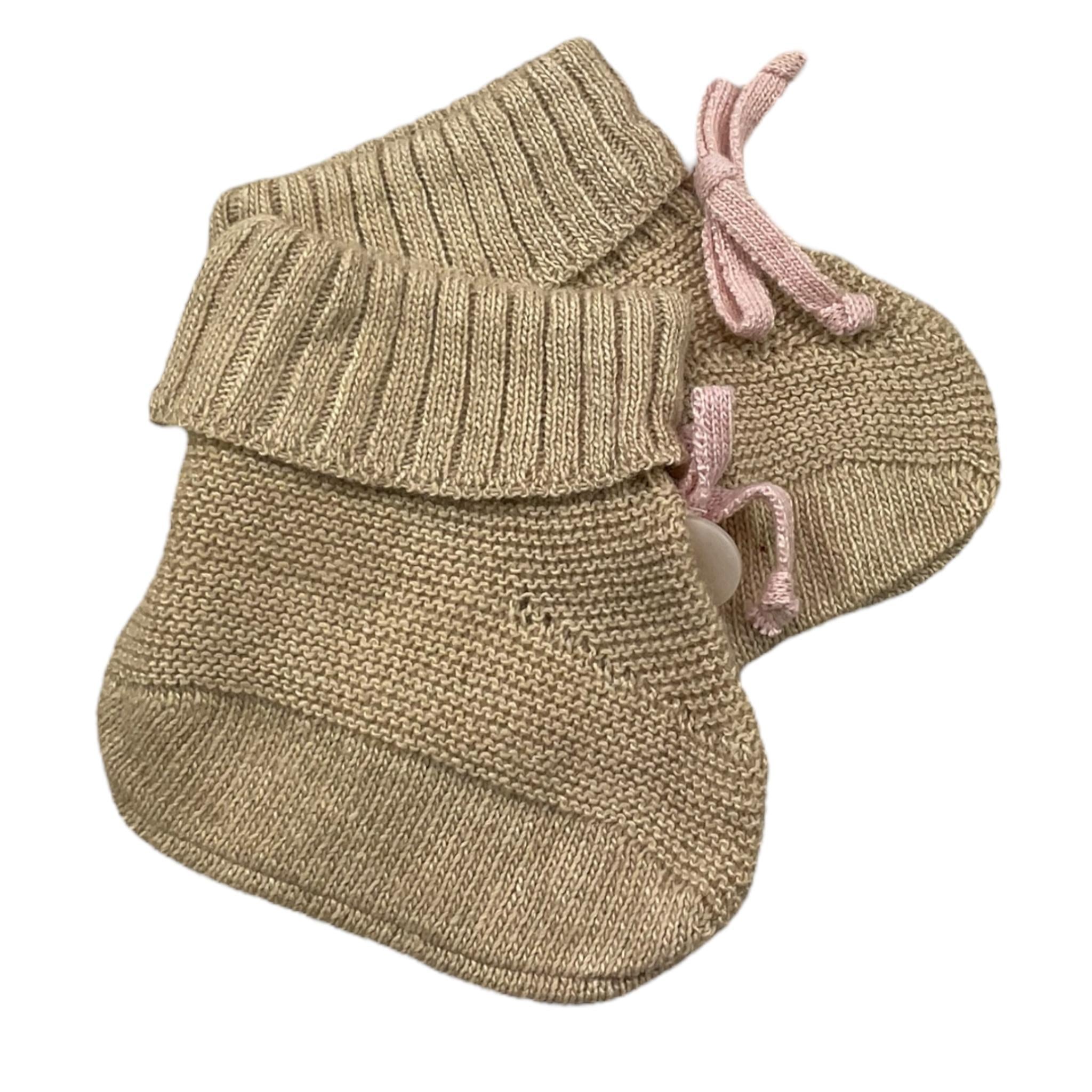 LE BEBE' babbucce tint unita con fiocco Beige per Neonata LBG5978 BEIGE LE BEBE' 