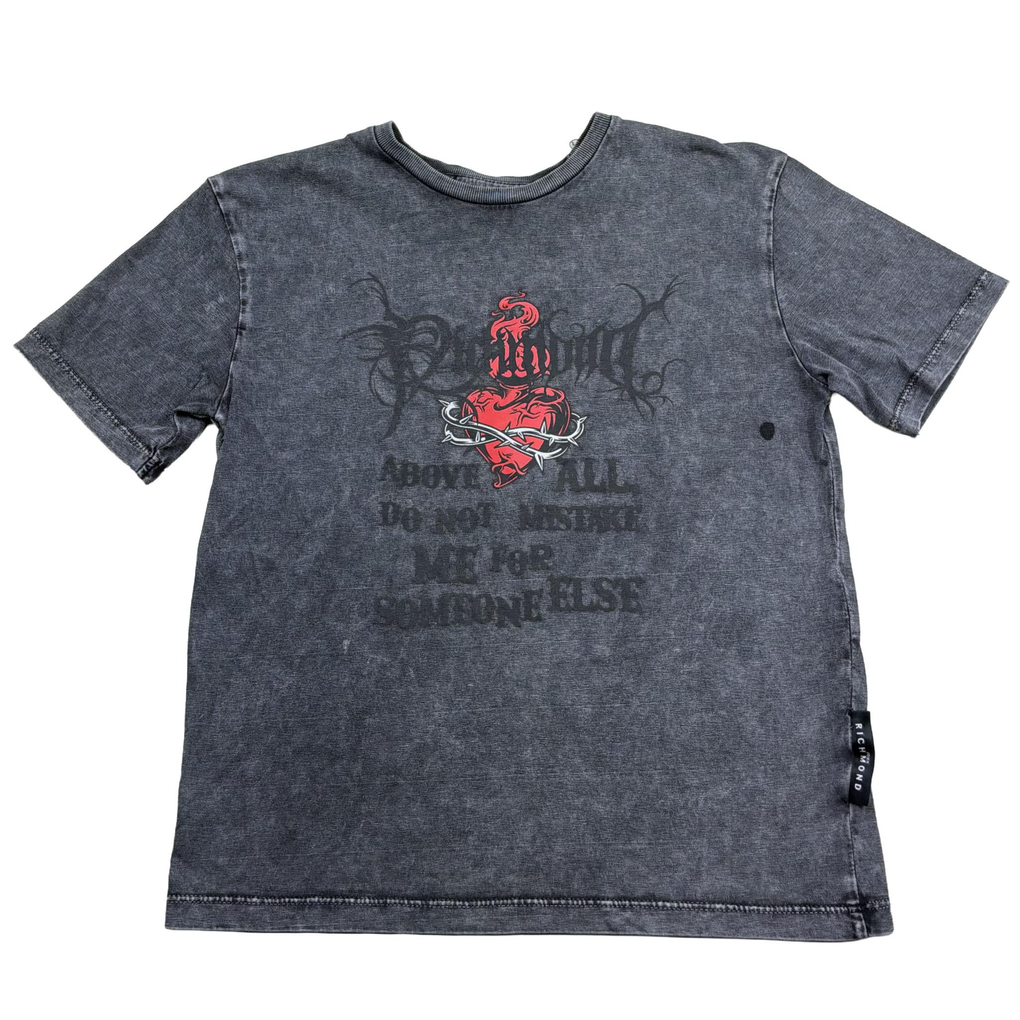 John Richmond T-Shirt Girocollo Tinta Unita con Stampa per Bambino RBP26175TS NERO JOHN RICHMOND 
